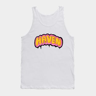 Heaven Typography Graffiti Tank Top